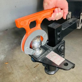 HitchGrip Quick Connect Hitch Coupling Tool for RV and Travel Trailer Weight Distribution Hitch Ball Mounts, Fits 2-5/16" Balls, Orange