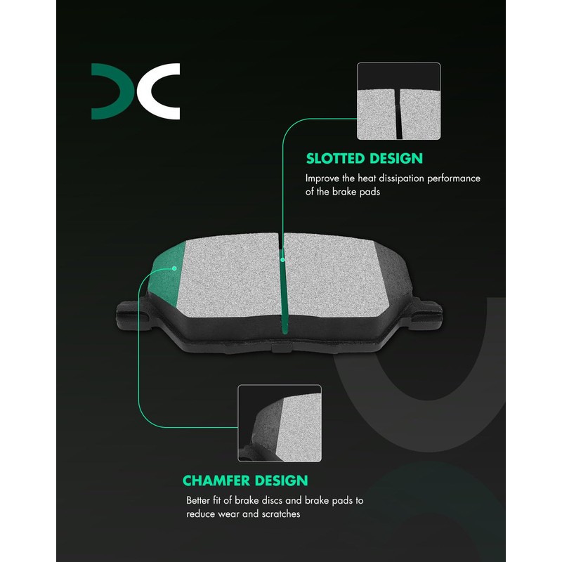 SCITOO Disc Brake Pads Kits D1811-9046 Ceramic Front Brake Pads