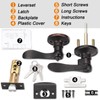 Probrico Keyed Alike Bronze Door Handle, Oil Rubbed Bronze Wave
