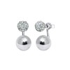 Elli Geo Trend Women's Front Back Earrings with Crystals in