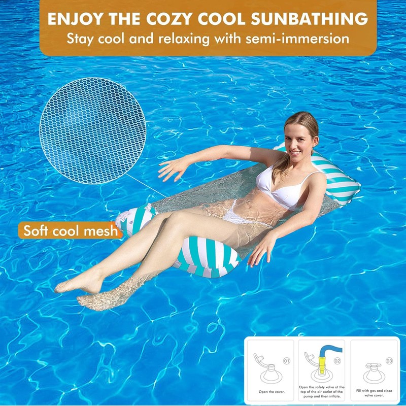 TUXUNQING Water Hammock, Inflatable Hammock, Pool Inflatable Hammock, Pool Float,