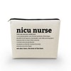 YULUENZE Inspirational Appreciation Presents NICU Nurse Definition Canvas Makeup Bag