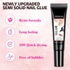 MUSILAN Solid Nail Glue Gel with 6ml Nail Glue Remover