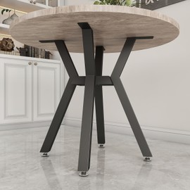 sumatos Metal Table Base，Modern Coffee Table Legs 28 Inch, Dining Table Legs for Glass, Marble, and Wood Table Tops, Heavy Duty Desk Legs Furniture Legs for Home,Kitchen,Office (Black)