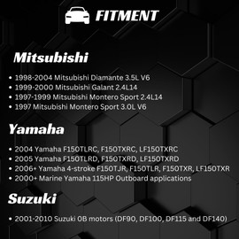 Auto Ocasión: Inyector de combustible Juego de 4 con conector coleta compatible con Marine Yamaha F150 fuera de borda 115HP 1997-2004 Mitsubishi Diamante Galant Montero Sport 3.5L 3.0L 2.4L V6 l4