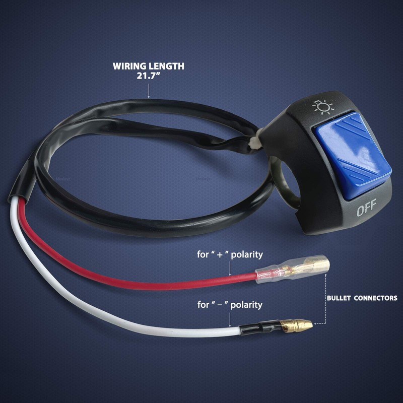 Motorcycle Handlebar Switch ATV Light Switch with On Off Push