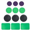 Pyrex (3) 7202-PC Plum Purple Lids, (3) 7200-PC Bright Green