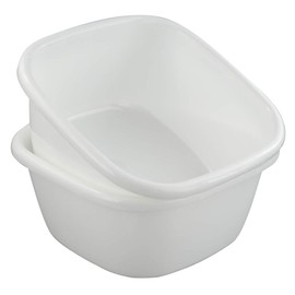 Wekiog Lavabo Palangana de Plástico Grande, 18 Cuartos, 2 Paquetes