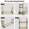 Fiwithy Outdoor Firewood Rack Bracket Kit with 4 Support Bars