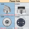 TURNEGOO Upgrade WB03X29354 Stove Knobs Replacements, Reinforced Stainless Steel Protection