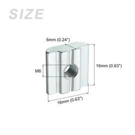 METALLIXITY Sliding T-Nut M6 Thread 15 Piece Carbon Steel T-Groove Nut Fastener for 3030 Series Aluminum Profile