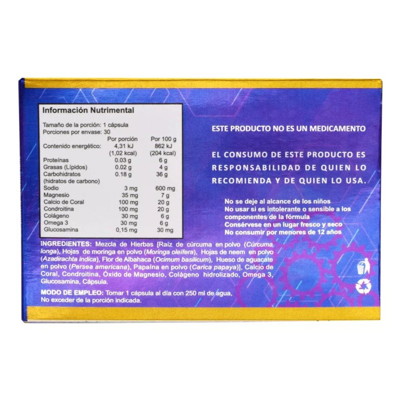 Ultra Advance Gold 30 Tabletas De 500mg Pack 5 Cajas