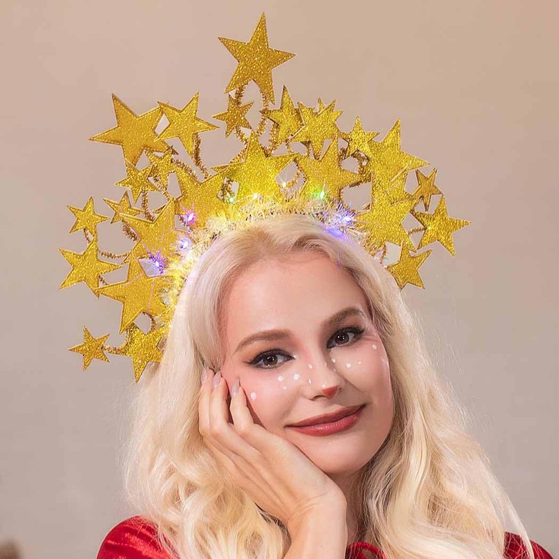 Zoestar - Diadema con luz de estrella, con luces LED,