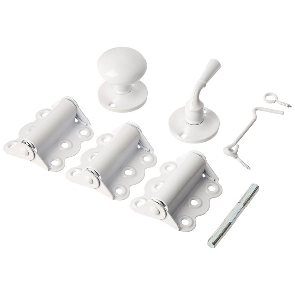 Wright Products V321WH White Vinyl Or Wood Door Hardware Screen Set