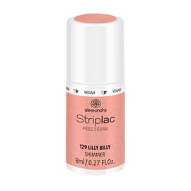 Alessandro Striplac Peel or Soak Vegan Lilly Billy LED-Nail Polish in Fresh Apricot - For Perfect Nails in 15 Minutes, 8 ml