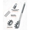 Silicone Spaghetti Spoon & Pasta Tong, Non-Stick Stainless Steel Handle