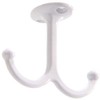 Hardware Essentials 852303 Under Shelf Coat Hook White -2 Pack