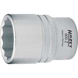 HAZET 900Z-8 38 mm 12-Point Traction Profile Socket - Chrome-Plated/Polished
