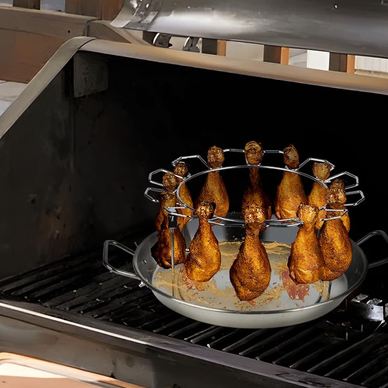 13" Vertical Skewer Gyro Pan Spit Shawarma Stand for oven