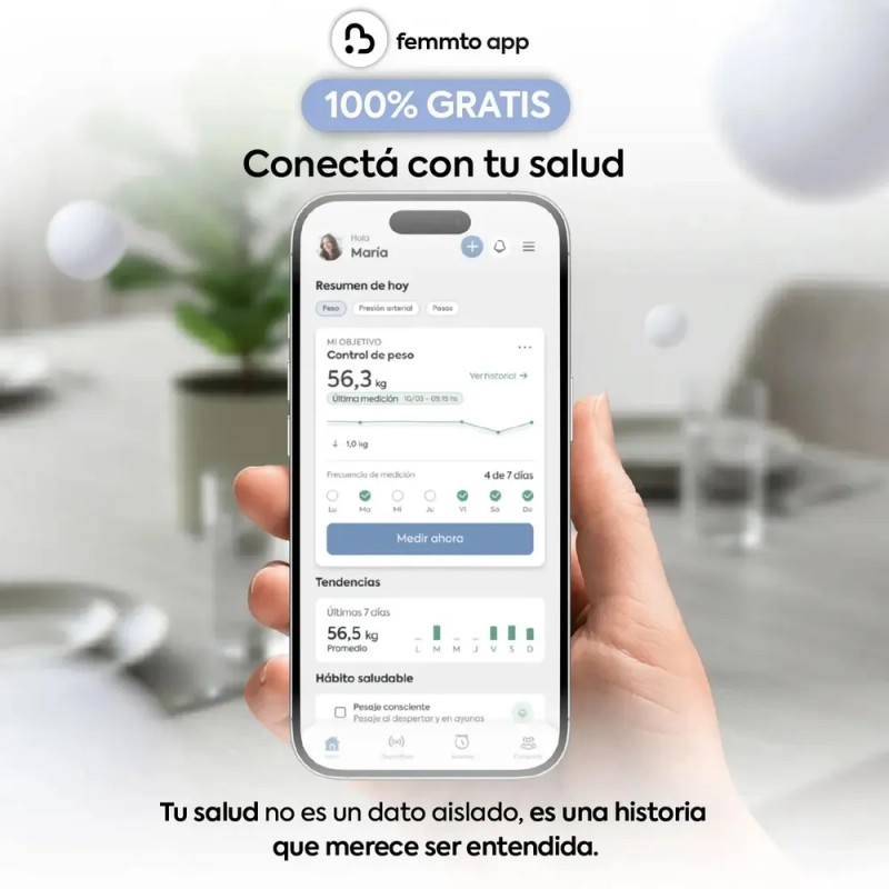 Bascula Bioimpedancia Corporal Digital Personal Inteligente Bluetooth Femmto 180 Kg