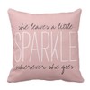 Emvency Throw Pillow Cover Rustic Pink Sparkle Decorative Pillow Case