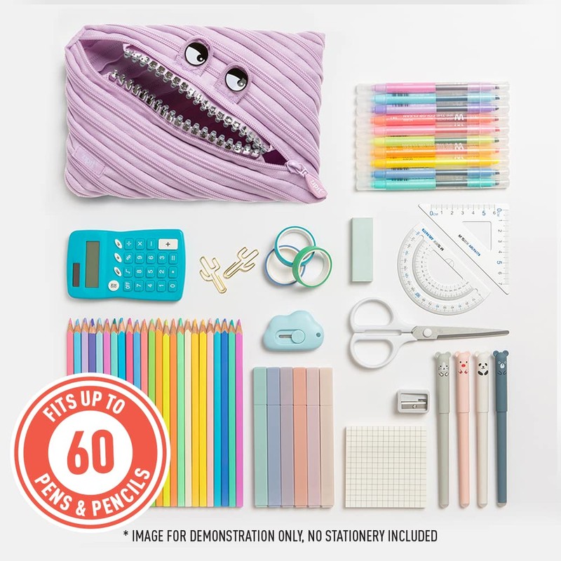 ZIPIT Grillz Pencil Case for Girls, Extra Large Pencil Case