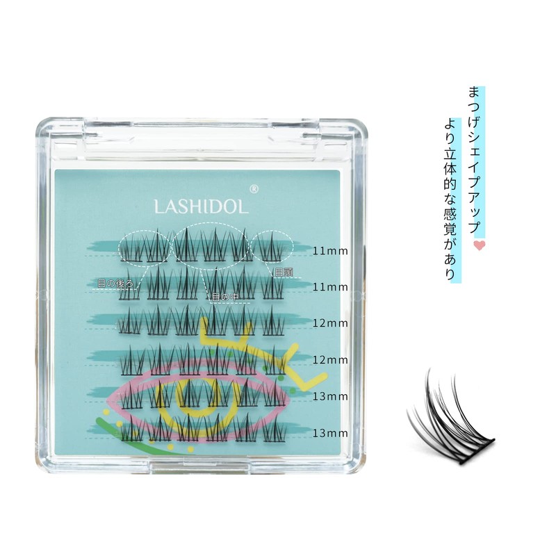 LASHIDOL False Eyelashes Partial Use Partial False Eyelashes Eyelash Extensions