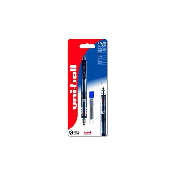 Uni-Ball Kuru Toga M5-450T Self-Sharpening Mechanical Pencil. Premium Propelling Ultra Strong Diamond Infused Leads for Technical Drawing, Writing, Arts and Crafts & 12 Lead Refills. Fine 0.5mm