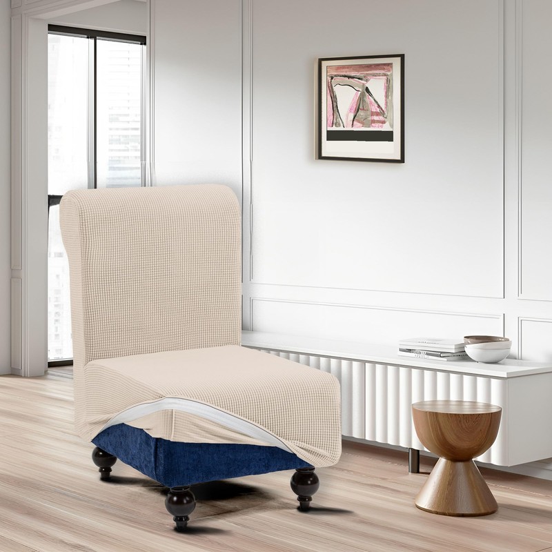 TIANSHU Sofa Cover, 1 Seat, Armless, Chair Cover, Solid, Vertical