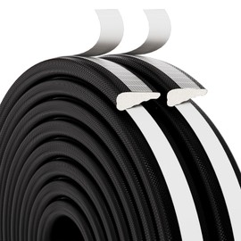 Weather Stripping Door Seal, 196 inch Wedge Seal Strip for Windows, PU Foam Tape Seals, Soundproofing, Insulation Strip for Winter, Door Gap Filler for Door Frame- Black