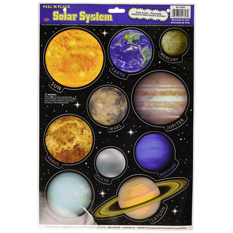 Solar System Peel 'N Place Party Accessory (1 count) (10/Sh)