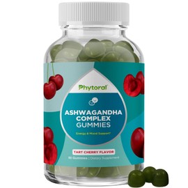 Calming Ashwagandha Gummies for Men and Women - 750mg Equivalent from 30:1 Root Extract with Zinc and Vitamin D - Tasty Adaptogen Stress Gummies for Adults for Energy & Mood Support (90 Servings)