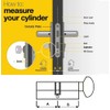 Door Lock with Keys - Thumb Turn Euro Cylinder Barrel