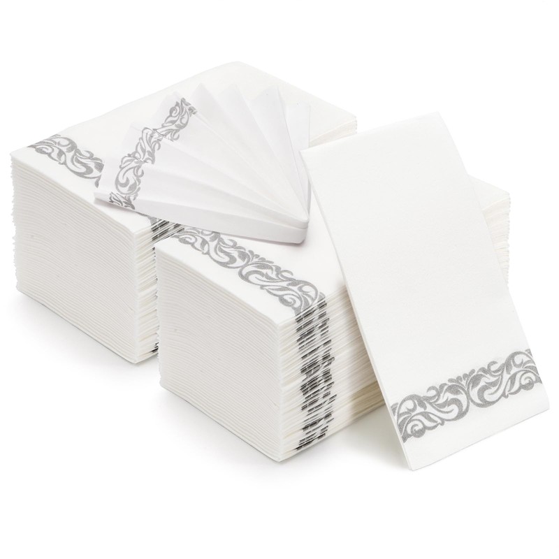 Foraineam 100-Pack Soft Texture Paper Hand Towels Disposable Decorative Paper