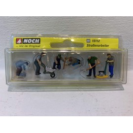 NOCH Road Worker, H0 Figures for Detailed Model Making, Perfect for Construction Site Scenes and Dioramas