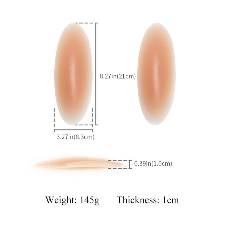 FTEOYEL Body Shaper Silicone Calf and Hip Pads, Set of
