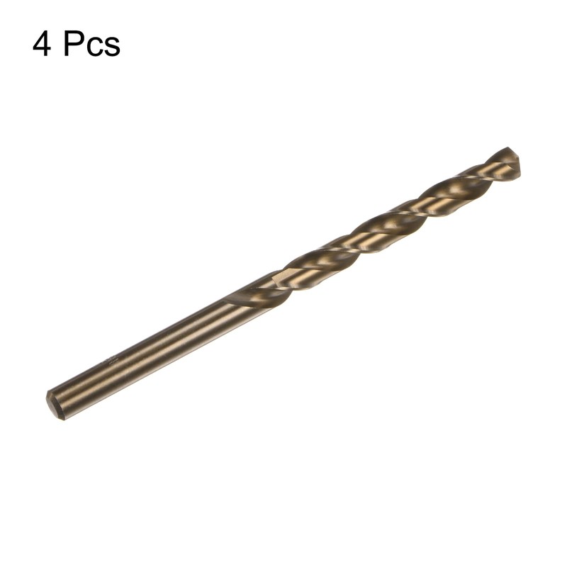sourcing map 4PCS 6.8mm Drilling Dia Straight Shank High-Speed Steel