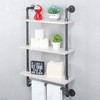 MBQQ Industrial Shelving,Bathroom Shelves with Towel bar,24in Rustic Metal Pipe