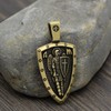 MayiaHey Hip Hop Knight Templar Cross Shield Necklace for Men,