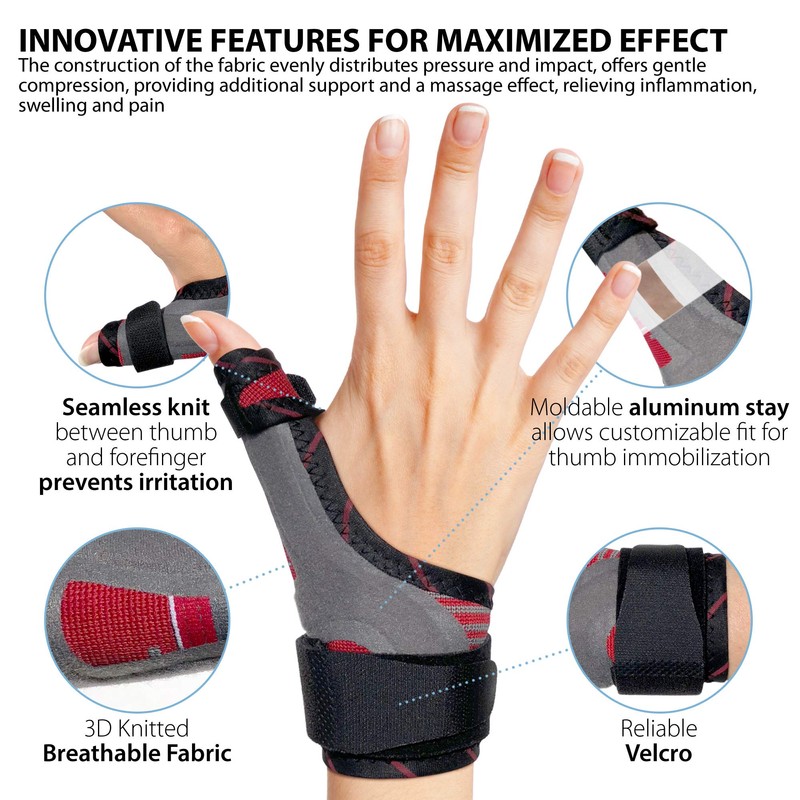 ORTONYX Thumb Immobiliser Brace Thumb Spica Support Splint - Arthritis,