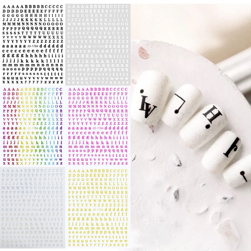 DFsucces 6 Pcs Alphabet Stickers English Letters Logo Glitter Upper