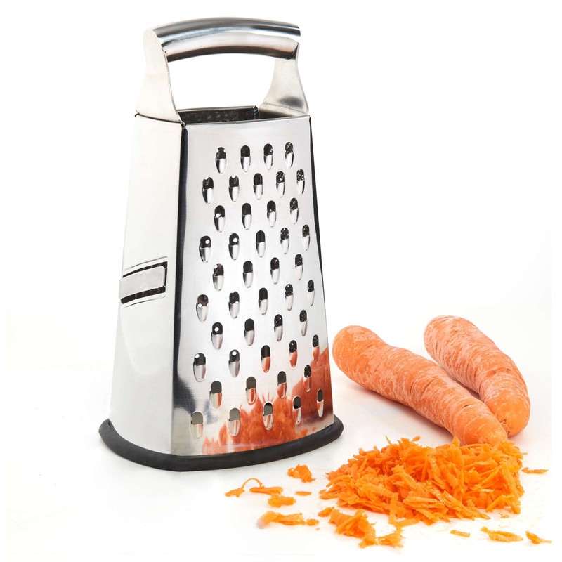 BUTLERS Menuett Square Grater, Vegetable and Parmesan Grater, Stainless Steel,
