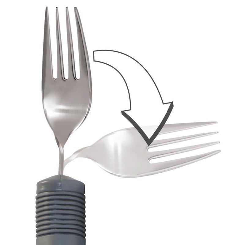 Rehabilitation Advantage Utensil Set with Rubber Handles
