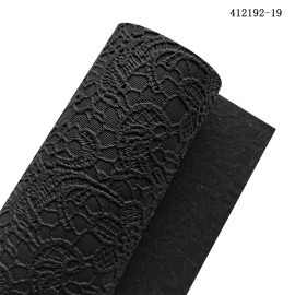 30cmx135cm Roll Solid Colored Flower Embossed Faux Leather Leatherette Fabric Synthetic Leather for Diy Making Bag Shoes CraftsColor: XHT-412192-19
