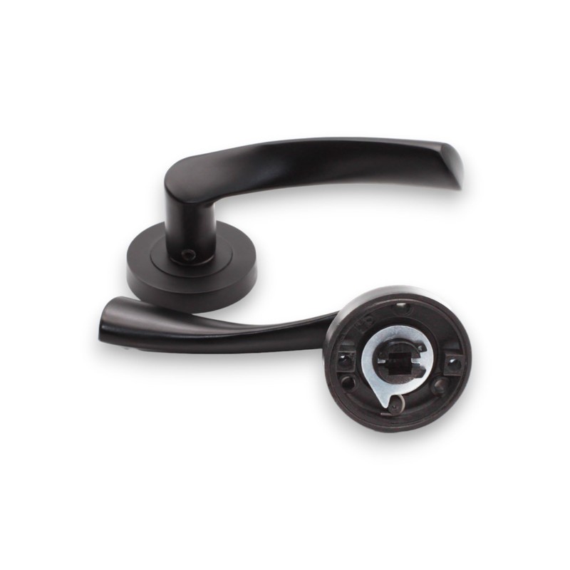 Infinity Decor Pair of Twisted Lever Latch Door Handles on