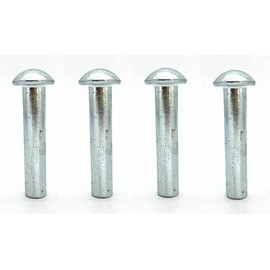 LKQI Replacement Wood Stove Door Hinge Pins, 3/8" x 1 3/4", Solid Steel (Set of 4)