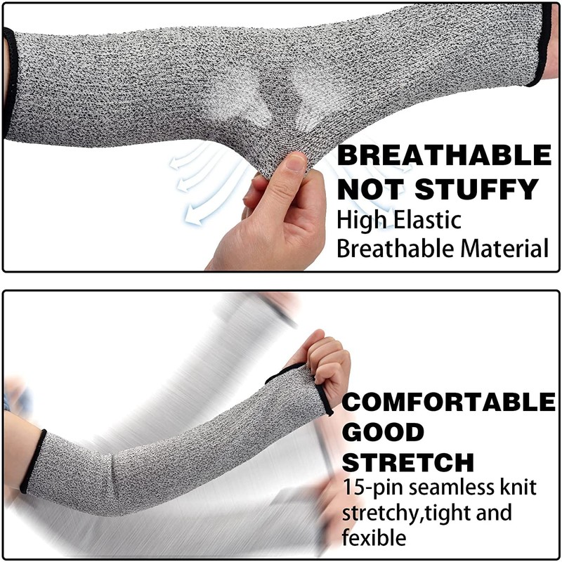 Arm Protection Sleeves,Cut Resistant Protective Arm Sleeve with Thumb hole