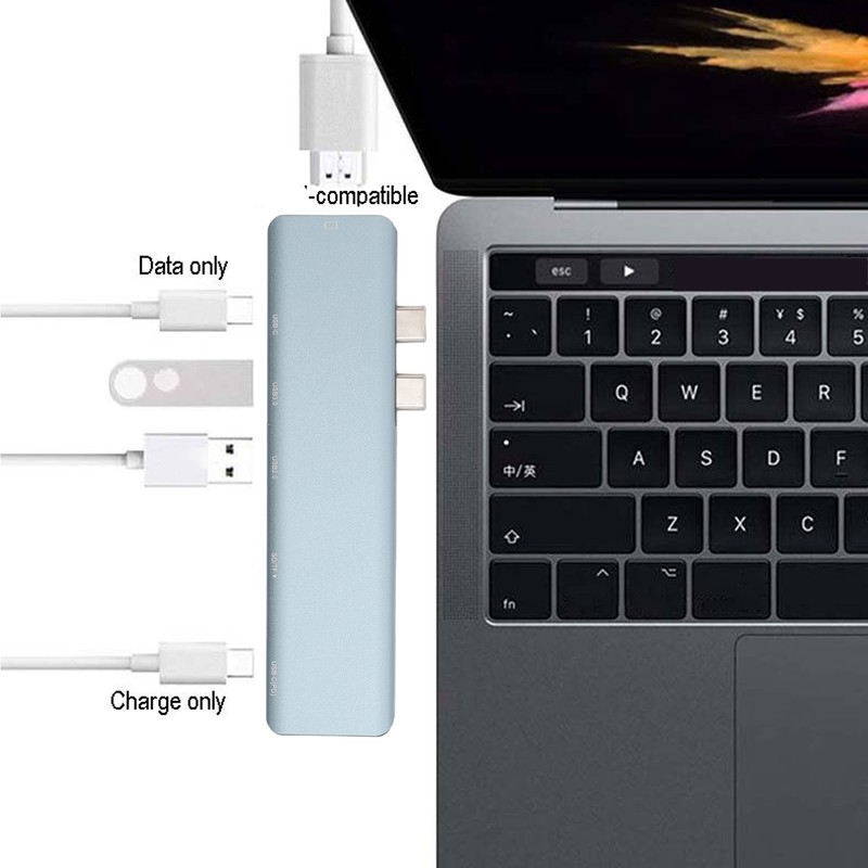 USB C Hub 4K 30Hz HD Output 10Gbps PD 87W