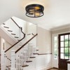 foucasal Farmhouse Ceiling Light Fixture Black Flush Mount Ceiling Light