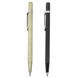 LDEXIN 2 Pcs Tungsten Carbide Tip Scriber, Premium Etching Engraving Pen with Clip Metal Scribe Tool for Glass/Ceramics/Metal Sheet